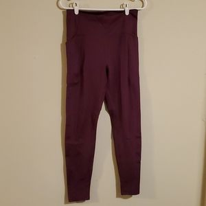 Girlfriend Collective plum compressive leggings